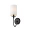 Z-Lite Ella 1 Light Wall Sconce, Matte Black & White 809-1S-MB - alternate 1